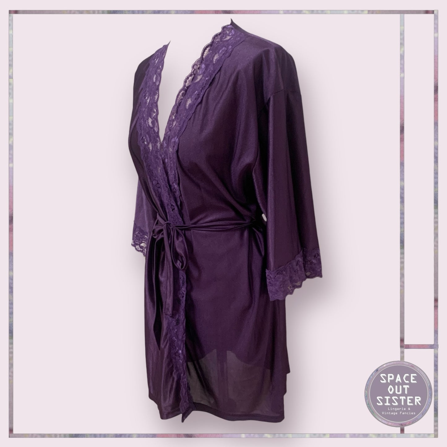 Vintage Rich Purple Short Robe
