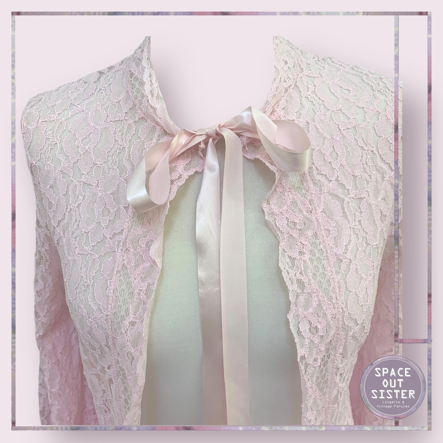 Vintage Pink Ribbon Robe