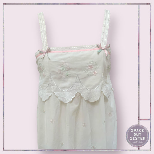 Vintage Cotton Pink Floral Nightdress