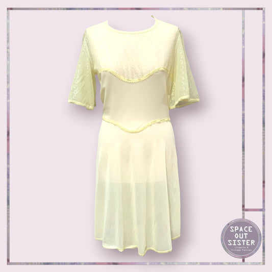 Vintage Lemon Semi Sheer Nightdress