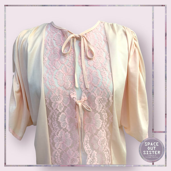 Vintage Ruched Sleeve Bed Jacket