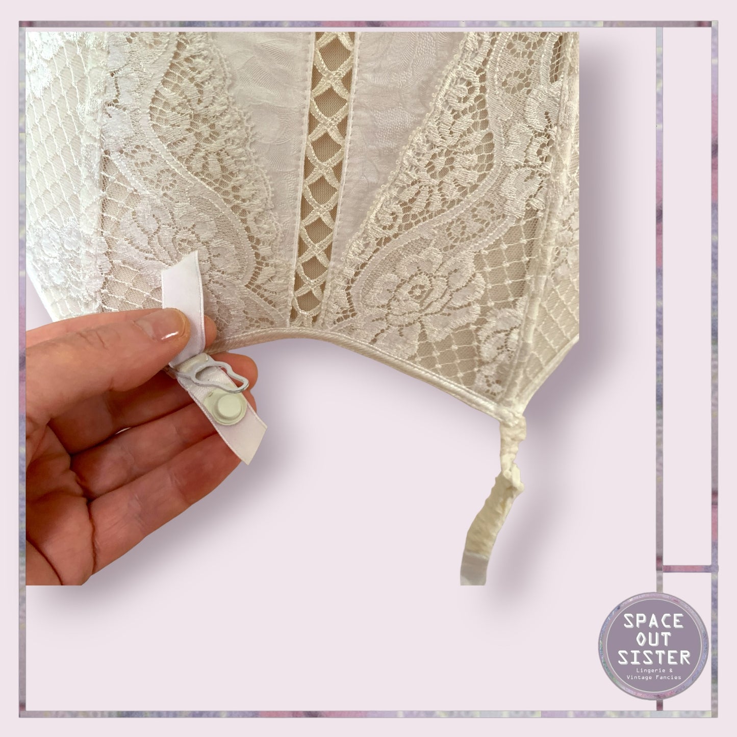 Vintage Ivory Pearl Garter Belt