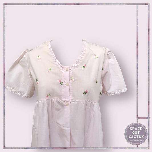 Vintage Charm Embroidered Nightdress