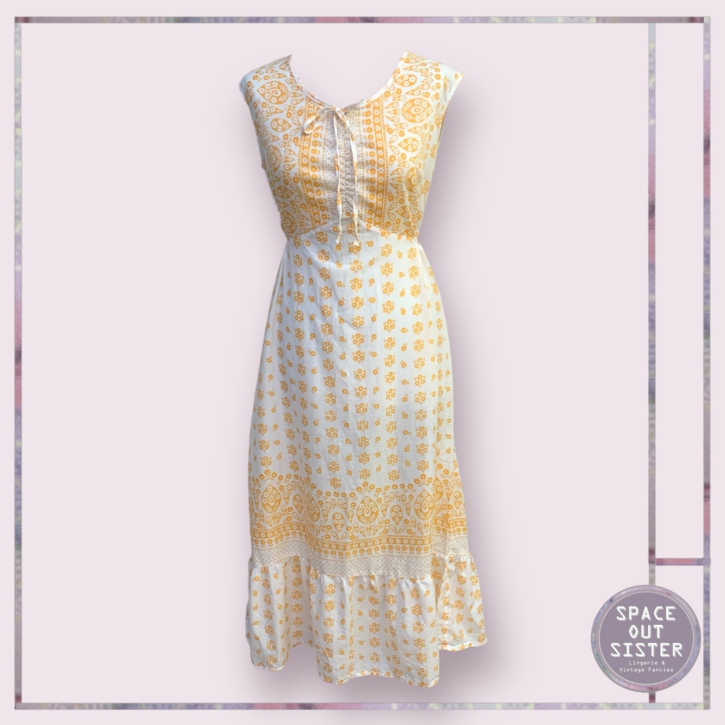 Vintage Orange Floral Nightdress