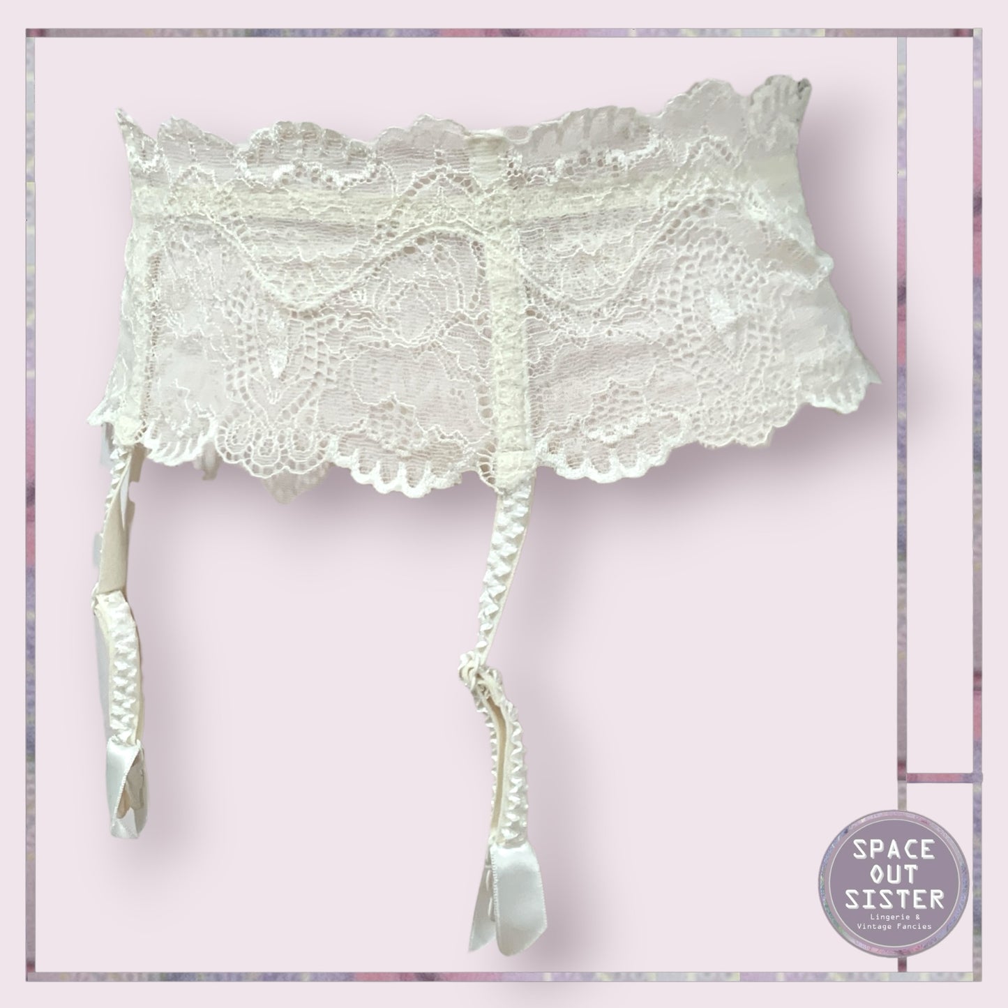 Ivory Lace Garter Belt