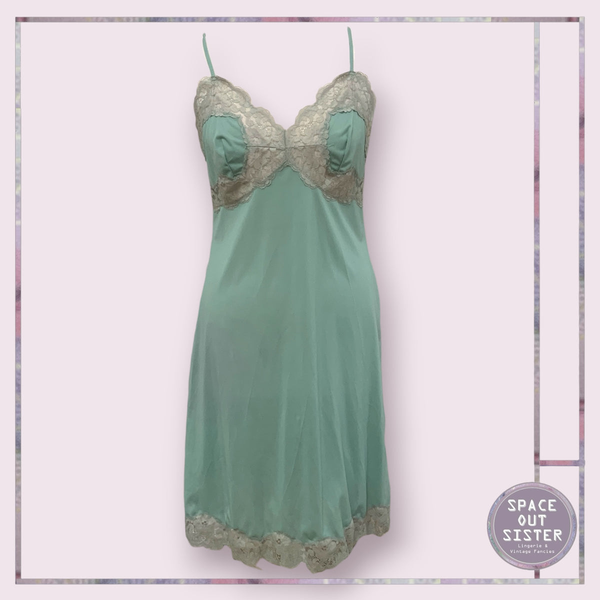 Vintage Moss Green Slip