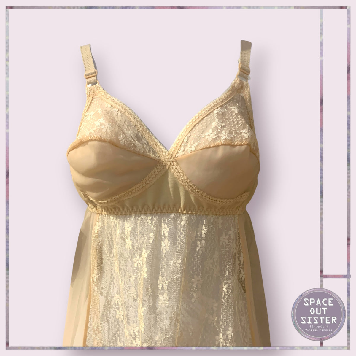 Vintage Fitted Caramel Slip