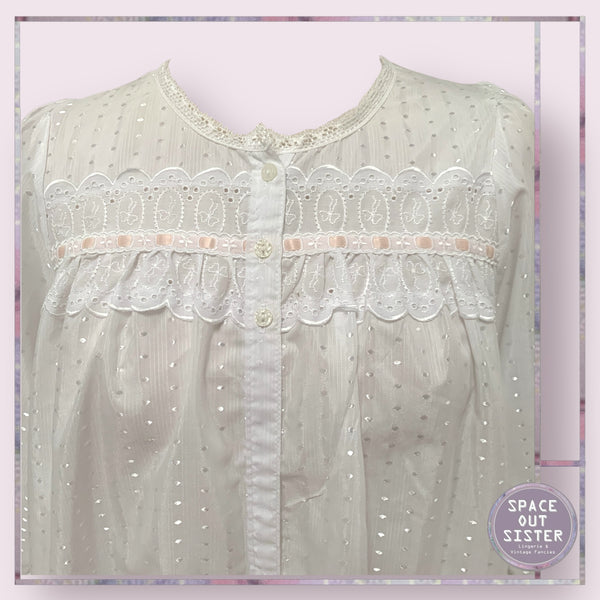 Vintage Speckled White Nightdress