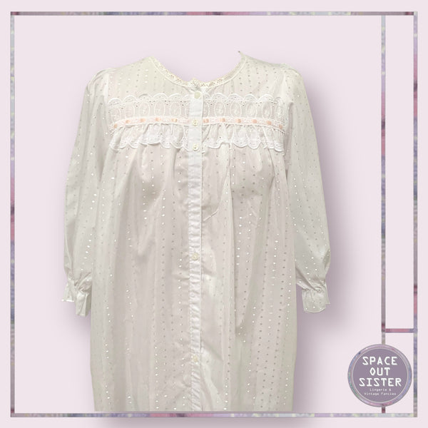 Vintage Speckled White Nightdress