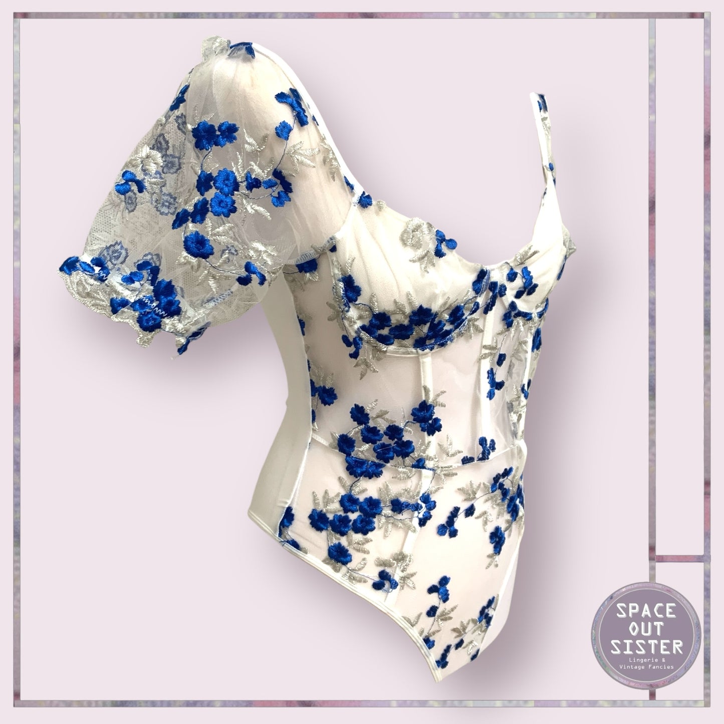 Royal Blue & White Bodysuit