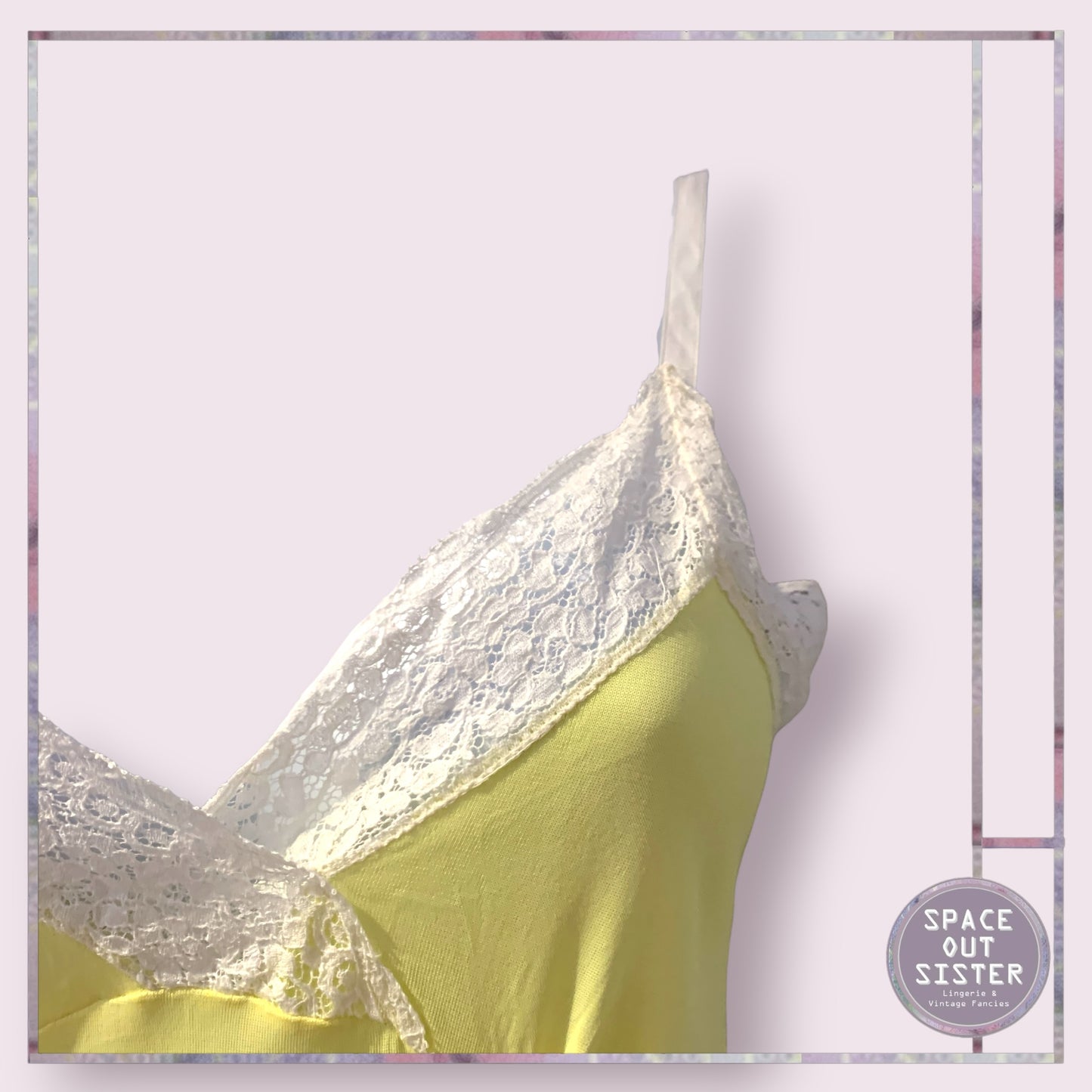 Vintage Yellow Tricot Slip