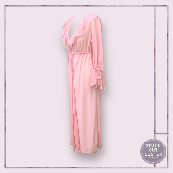 Vintage Pink Frill Robe