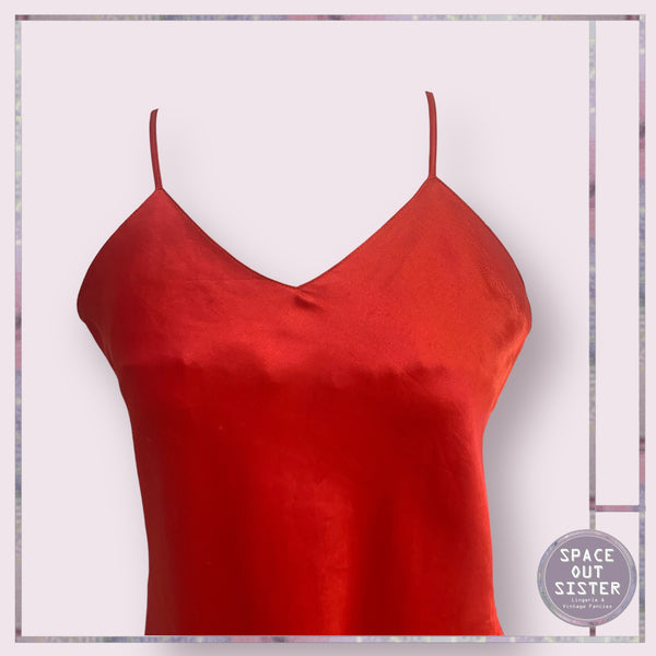 Vintage Red Berry Slip Dress