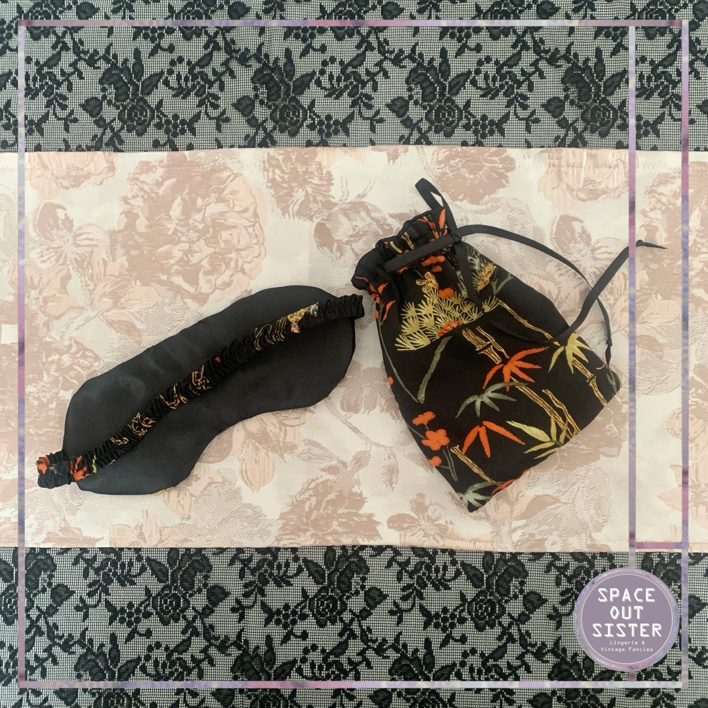 Handmade Sleep Mask & Pouch Bamboo