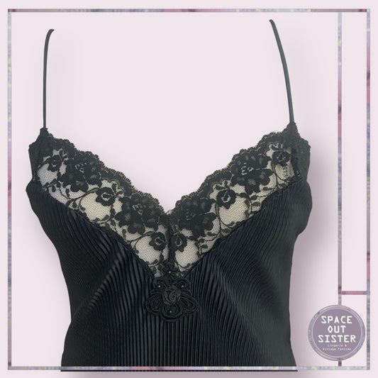 Vintage NOS Lace Black Teddy