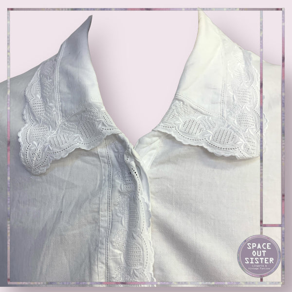 Vintage Cotton Lace Nightshirt