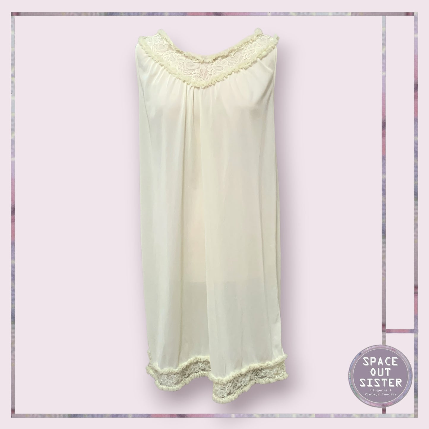 Vintage Italian Lemon Ruffle Nightdress