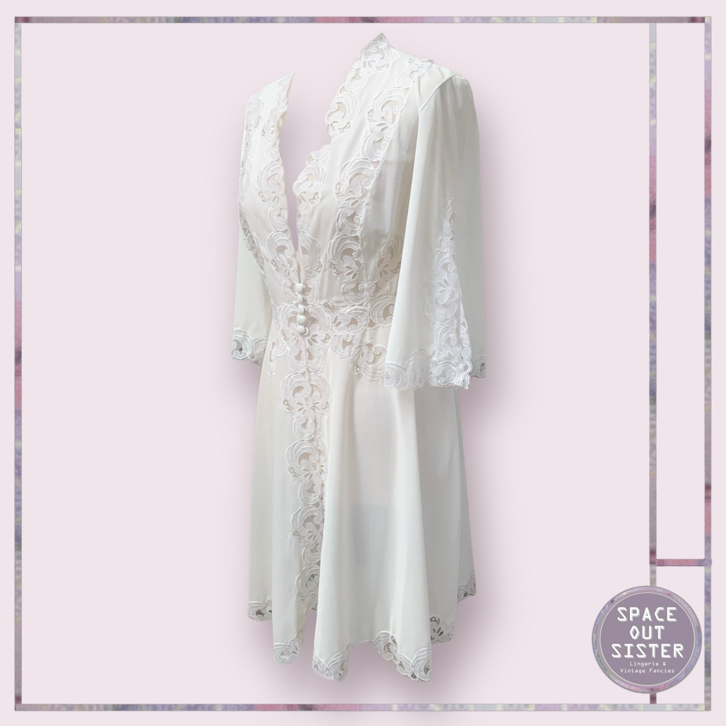 Vintage Short White Negligee