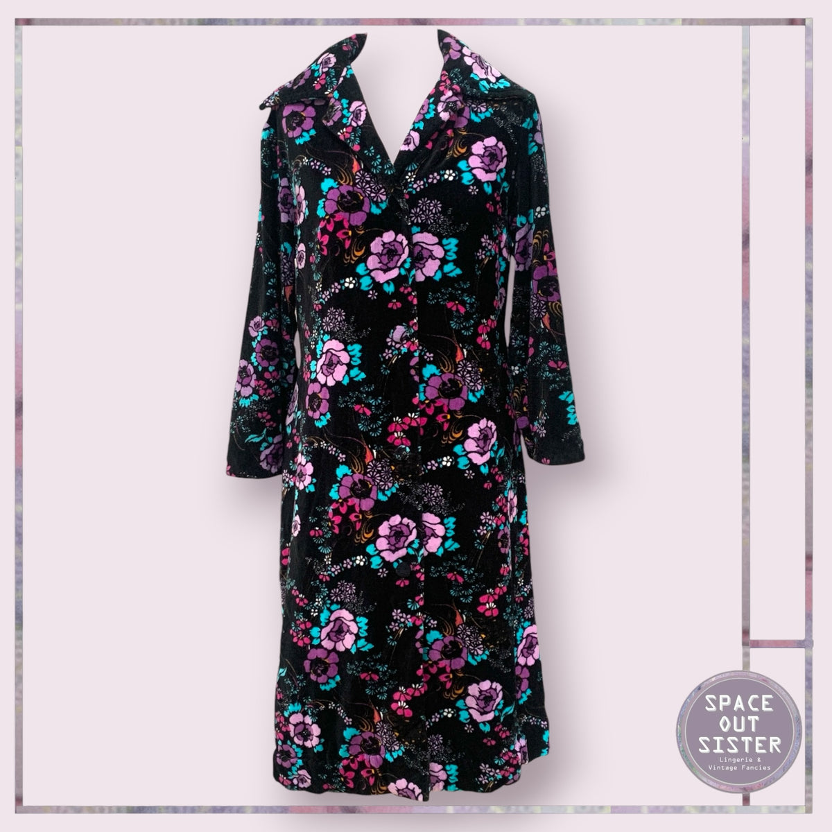 Vintage Cotton Lilac Bloom Robe