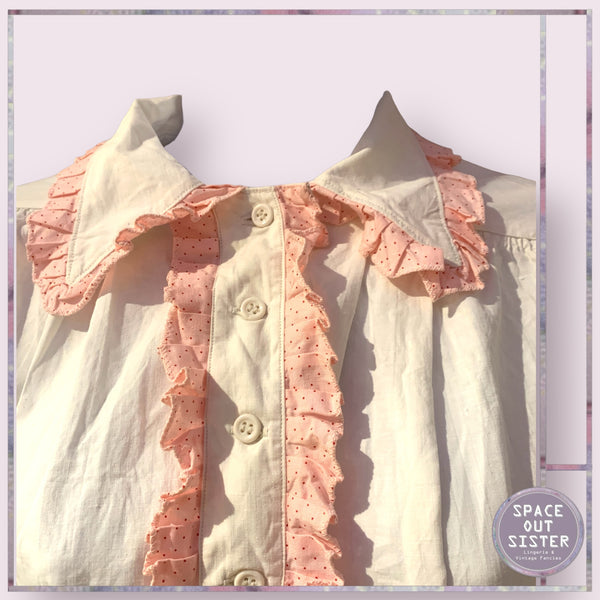 Vintage Cotton Ruffle Nightdress