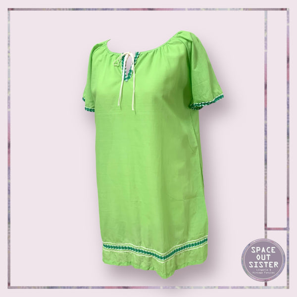 Vintage Circa 70s Green Nightdress