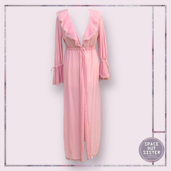 Vintage Pink Frill Robe