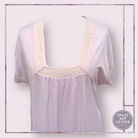 Vintage Lilac Square Neck Nightdress