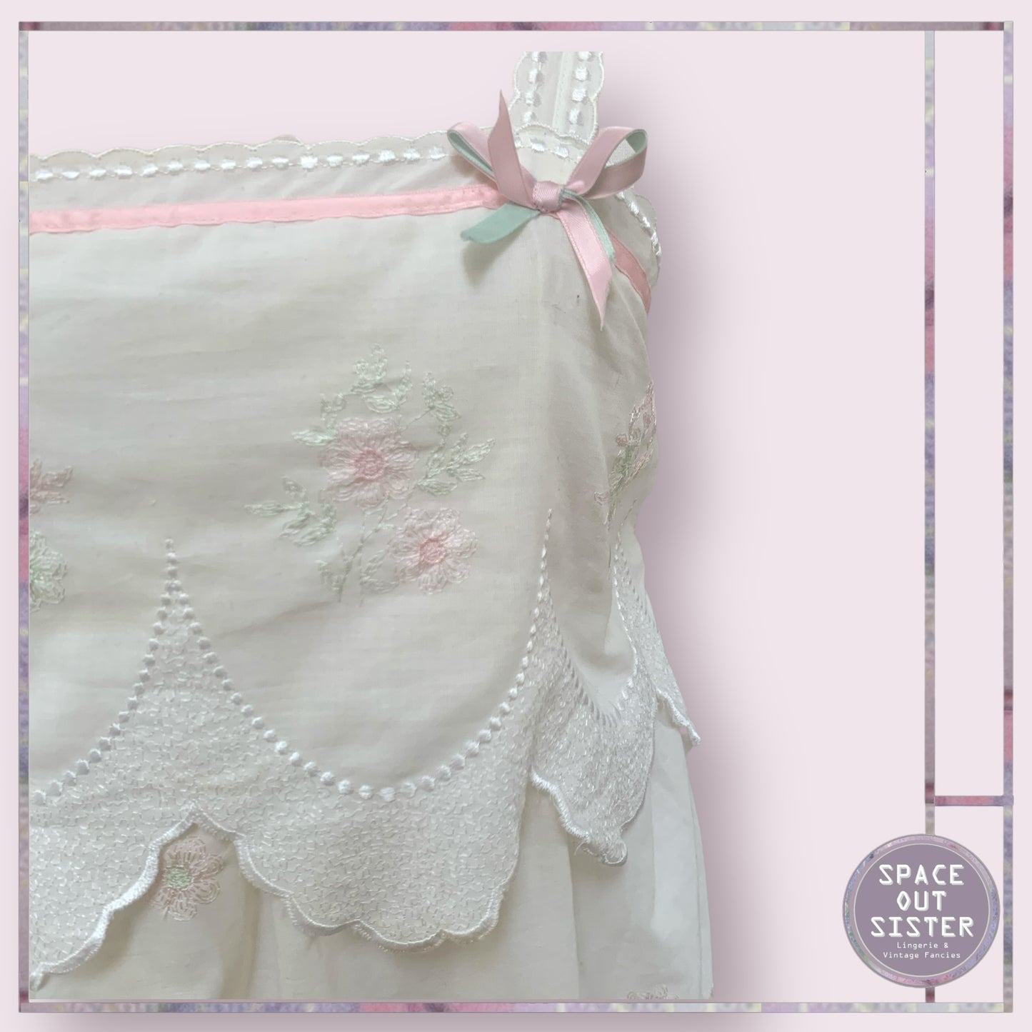 Vintage Cotton Pink Floral Nightdress