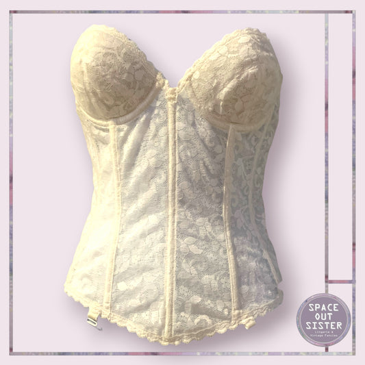 Rare ILGWU White Bustier