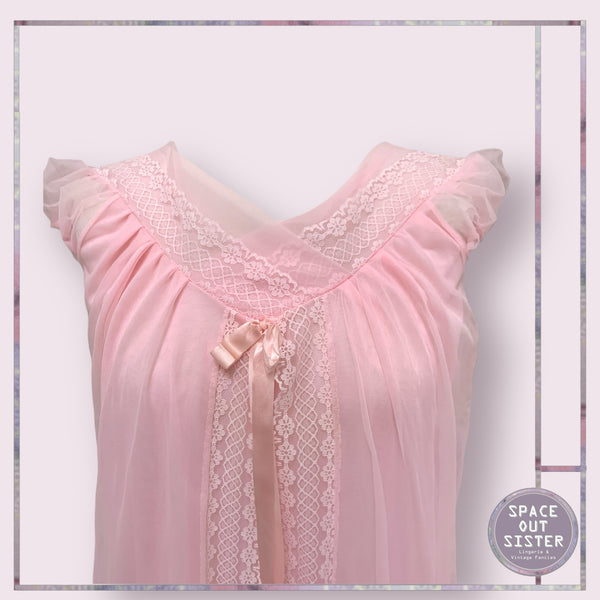 Vintage Petal Layer Pink Nightdress