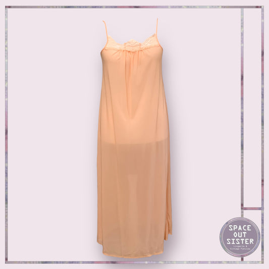 Vintage Peach Full Length Nightdress