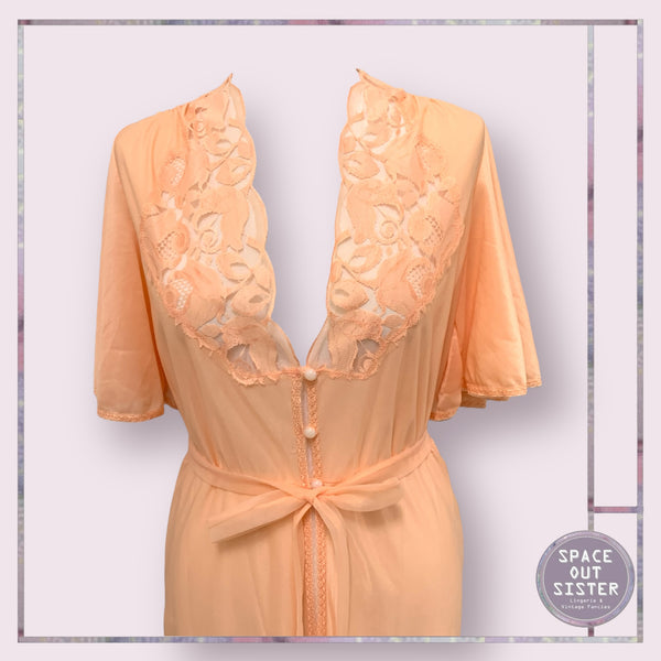 Vintage Tangerine Peach Robe