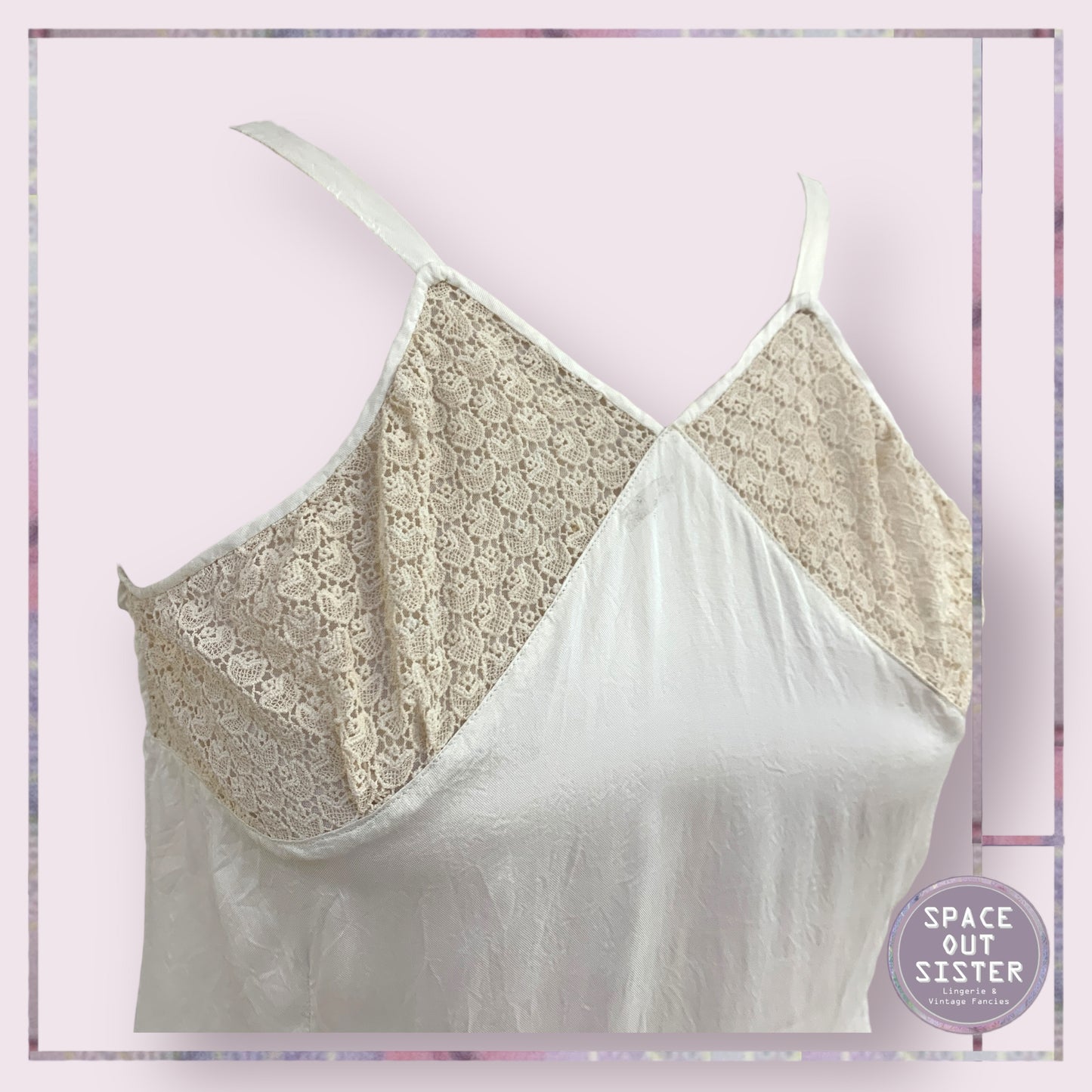 Vintage Shell Hem Ivory Slip