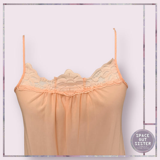 Vintage Peach Full Length Nightdress