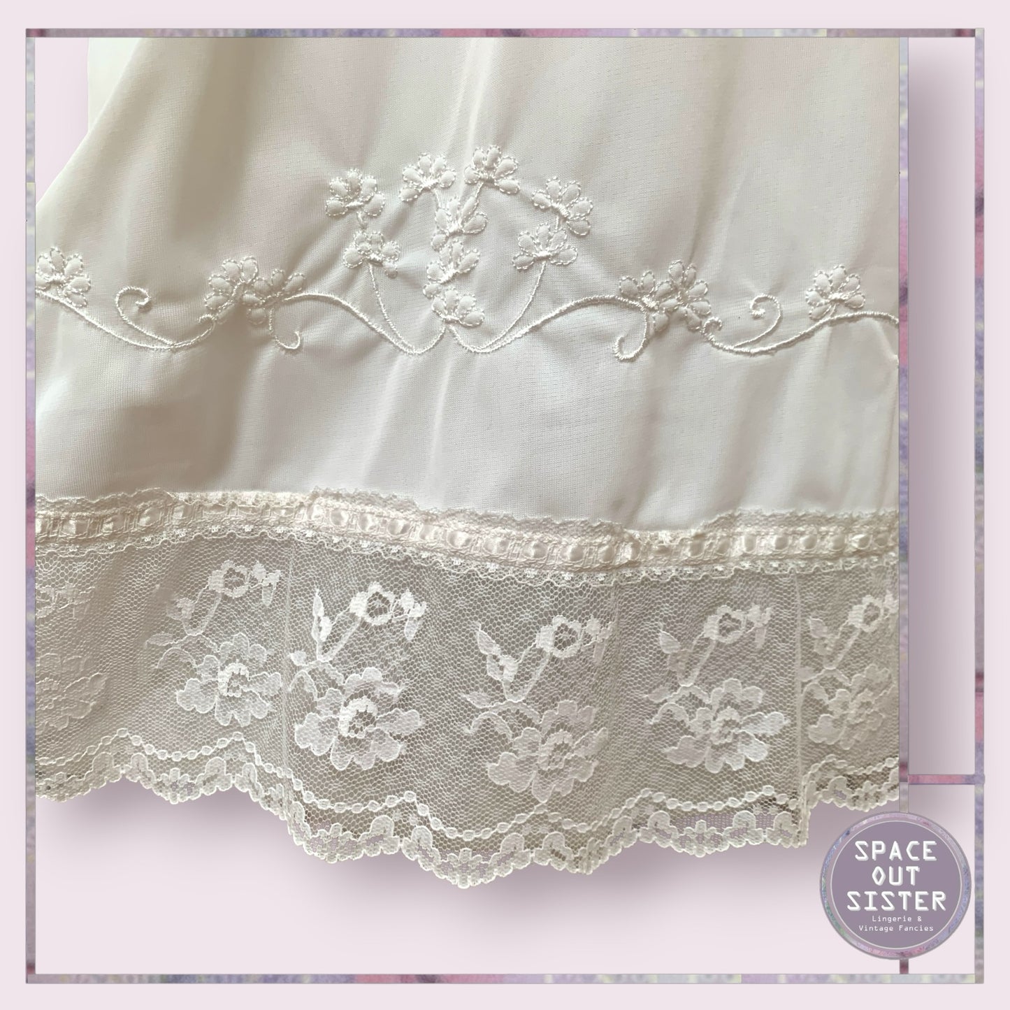 Vintage Nani Embroidered Slip