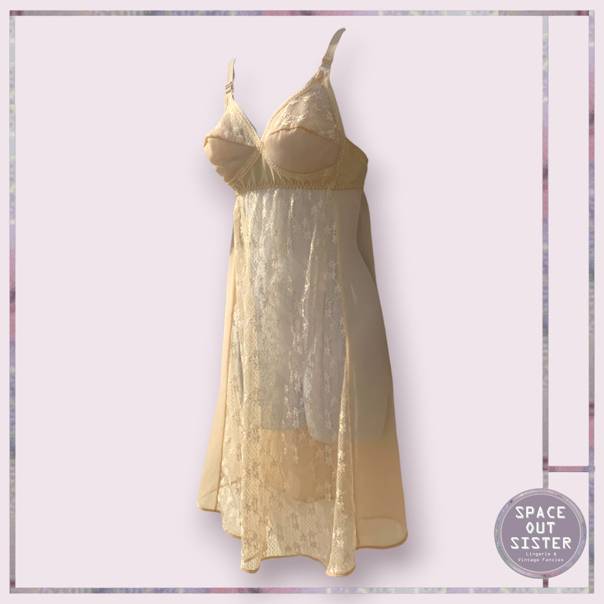 Vintage Fitted Caramel Slip