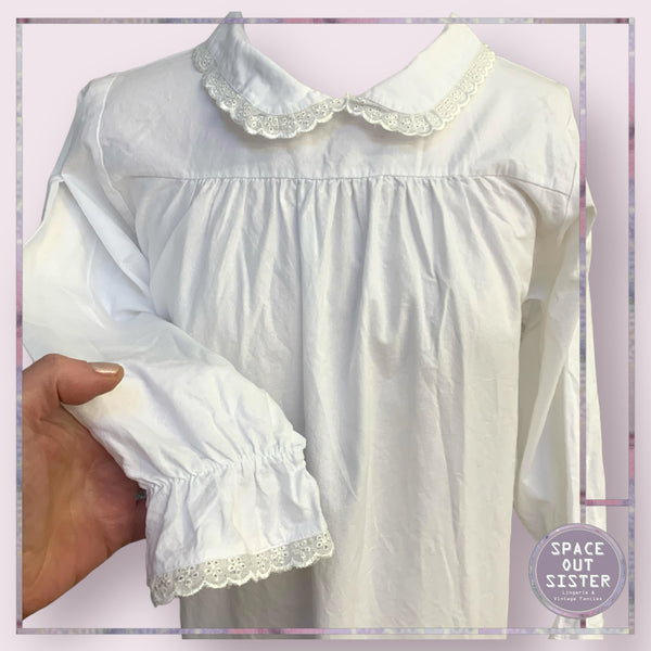Vintage Cotton White Nightdress