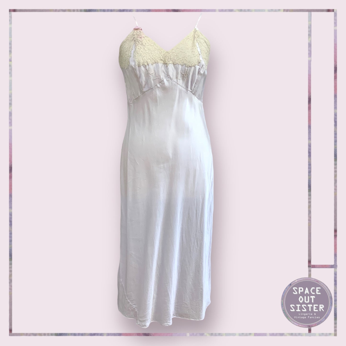Vintage Lilac Rayon Slip