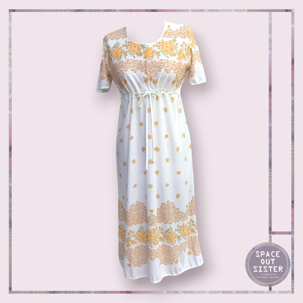 Vintage Autumnal Button Front Nightdress