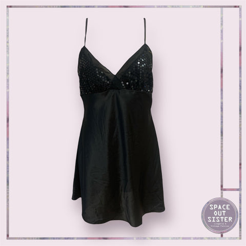 Vintage Enchanting Sequin Slip Dress