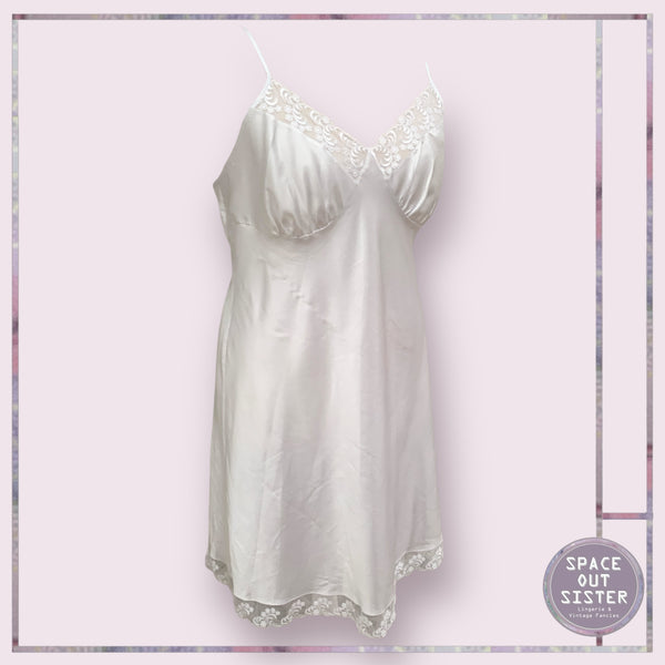 Vintage Snowdrop White Slip Dress