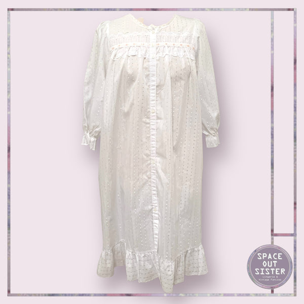 Vintage Speckled White Nightdress