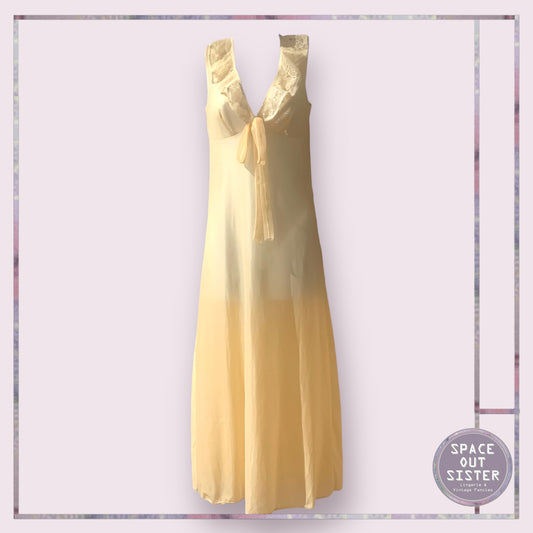 Vintage Ruffle V Neck Nightdress