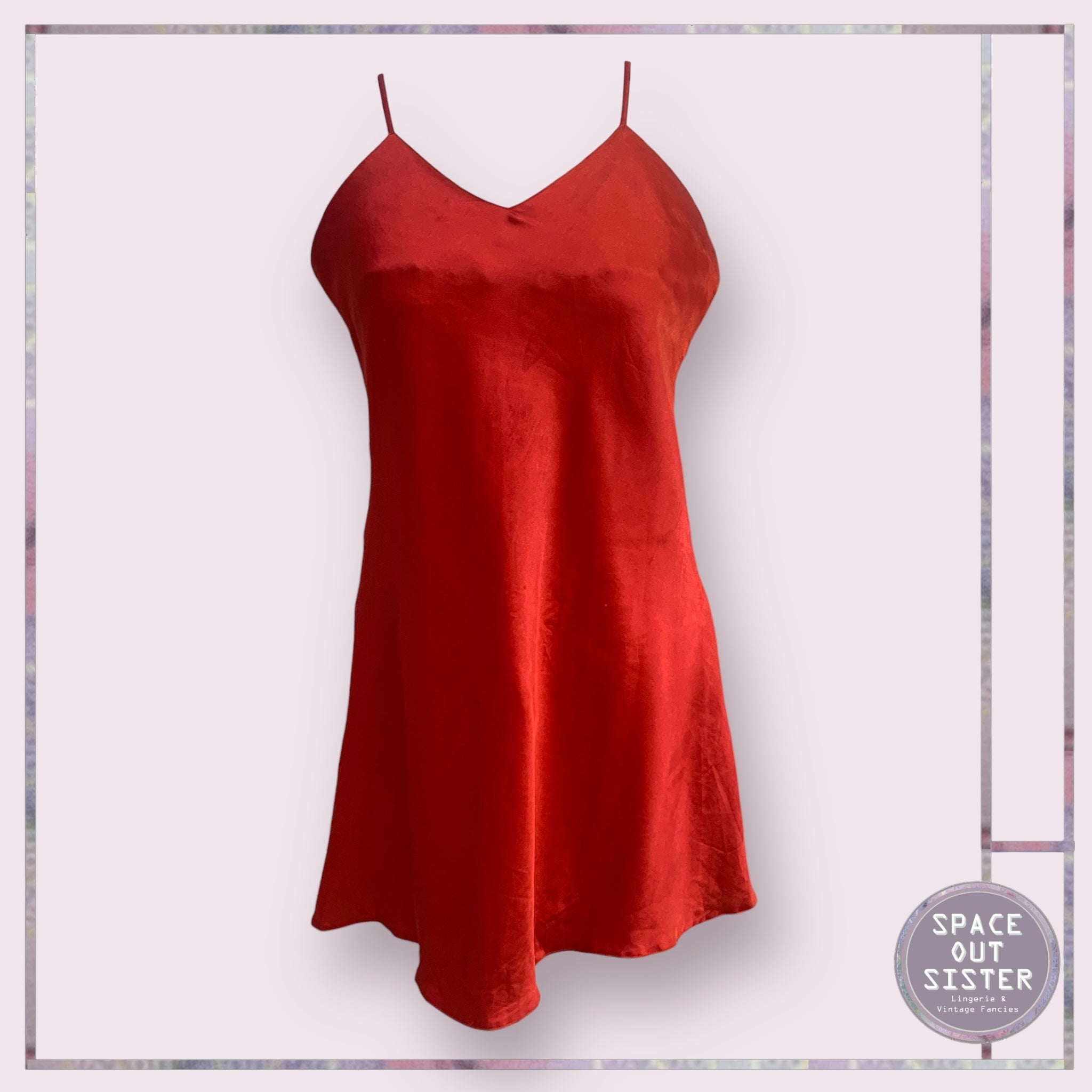 Vintage Red Berry Slip Dress