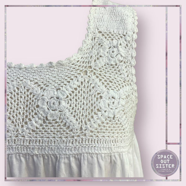 Vintage Crochet Cotton Nightdress