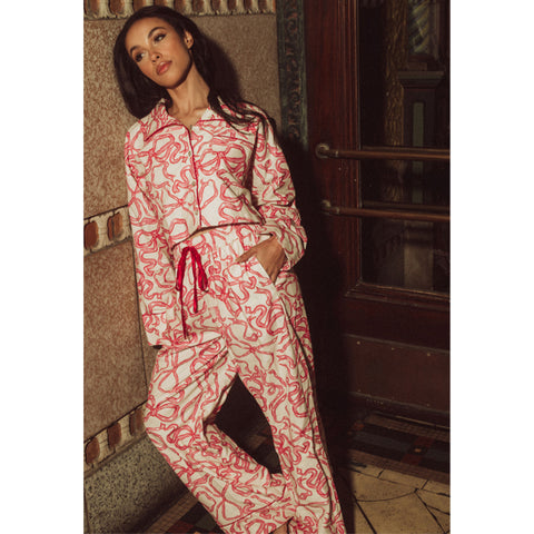 New Flannel Dancing Bows PJ Set by Kilo Brava