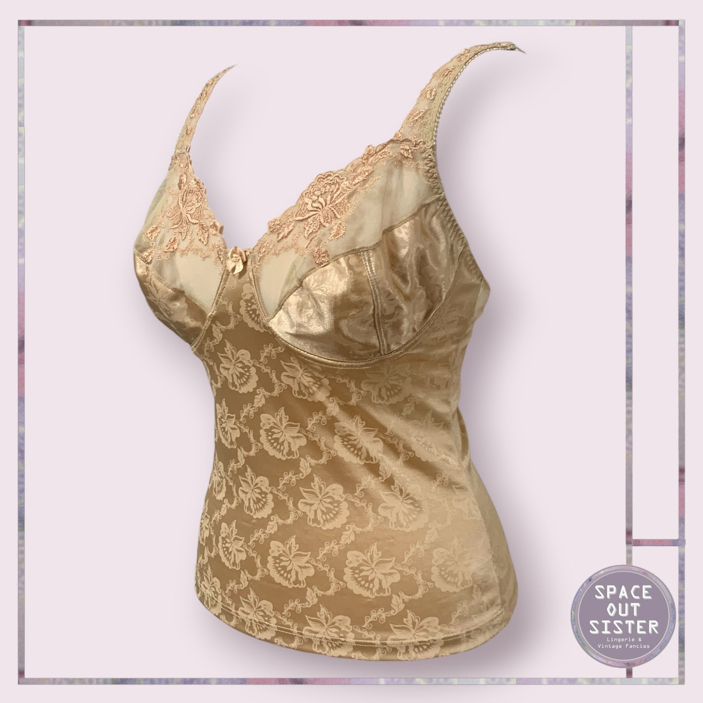 Gold Embossed Underwire Camisole