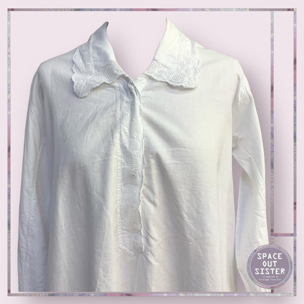 Vintage Cotton Lace Nightshirt