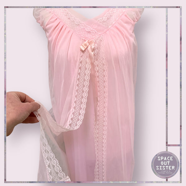Vintage Petal Layer Pink Nightdress