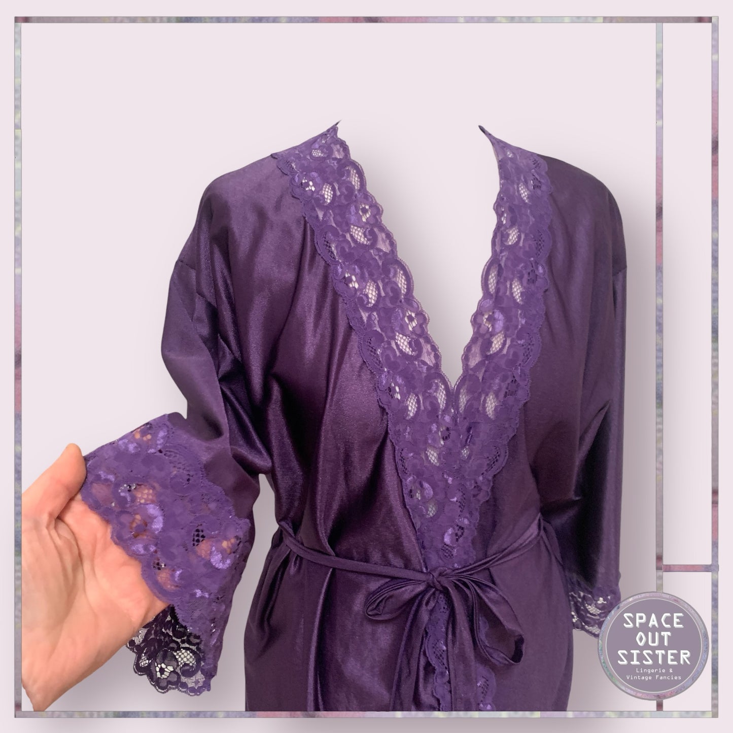 Vintage Rich Purple Short Robe